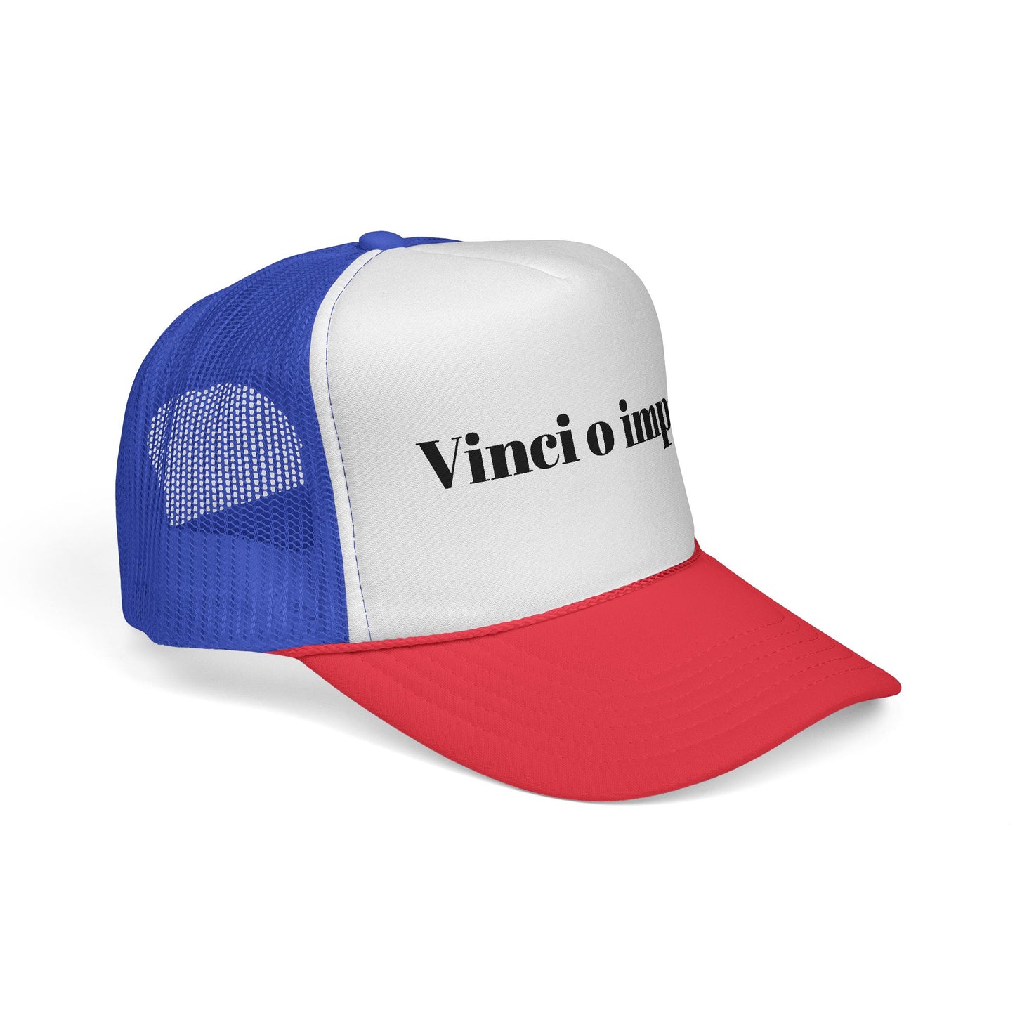 Trucker Cap with Italian Text "Vinci o impara"