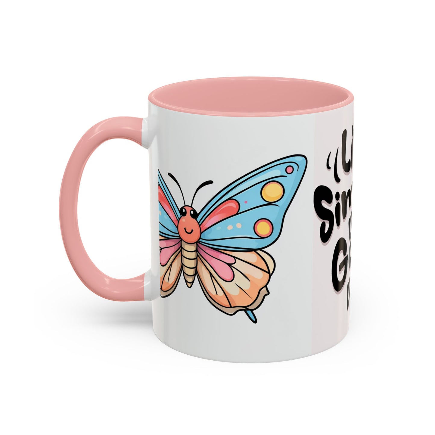 Live Simply Butterfly Mug, Positive Affirmation Coffee Cup, Inspirational Gift for Her, Motivational Drinkware, Birthday, Housewarming