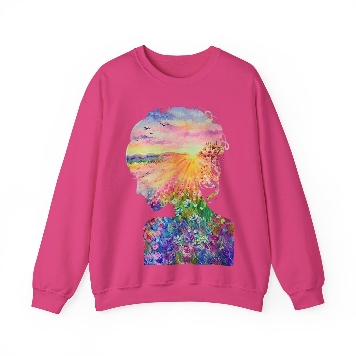 Colorful Spirit Crewneck Sweatshirt, Inspirational Gift, Unisex, Cozy Fashion, Motivational Apparel, Life Quote Sweatshirt