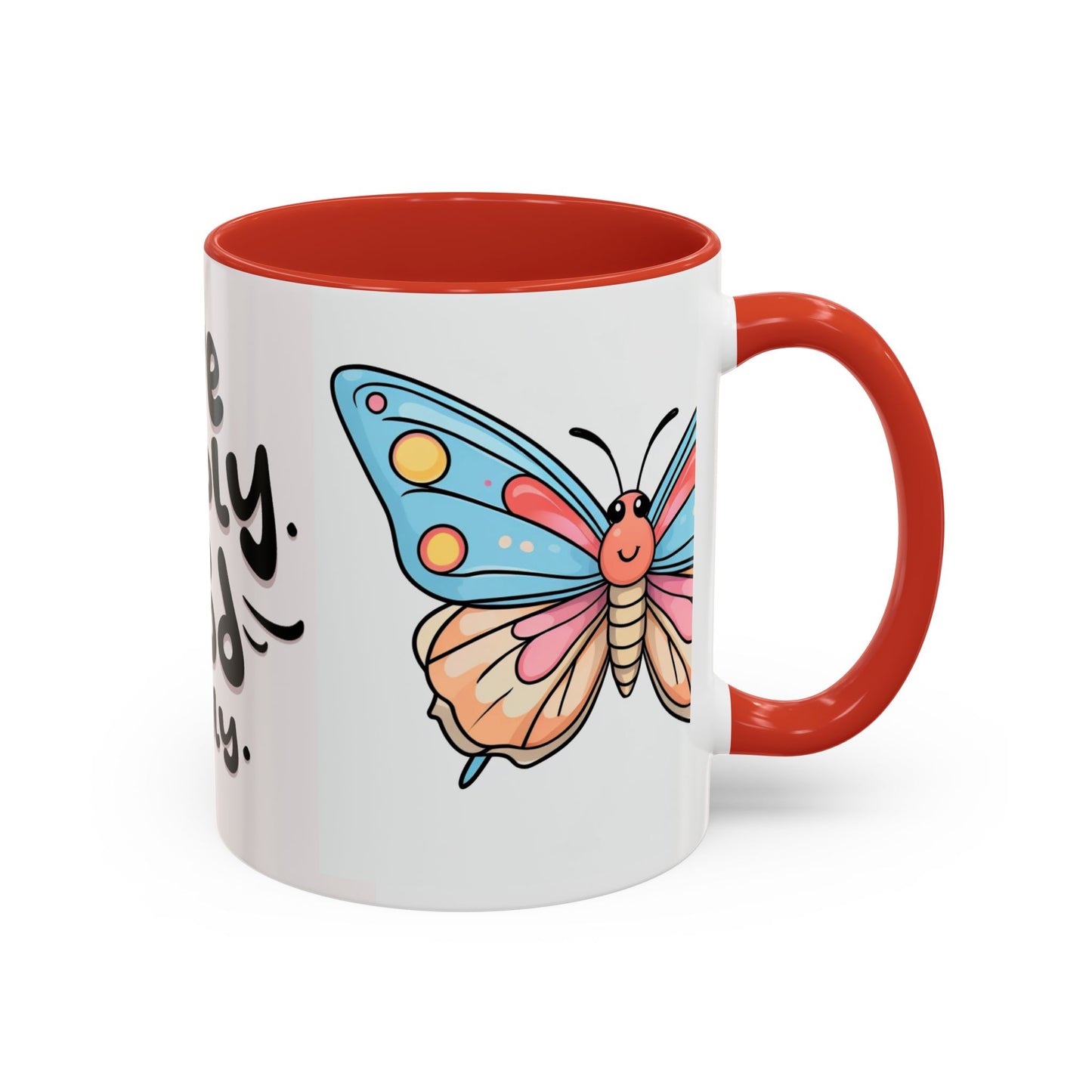 Live Simply Butterfly Mug, Positive Affirmation Coffee Cup, Inspirational Gift for Her, Motivational Drinkware, Birthday, Housewarming