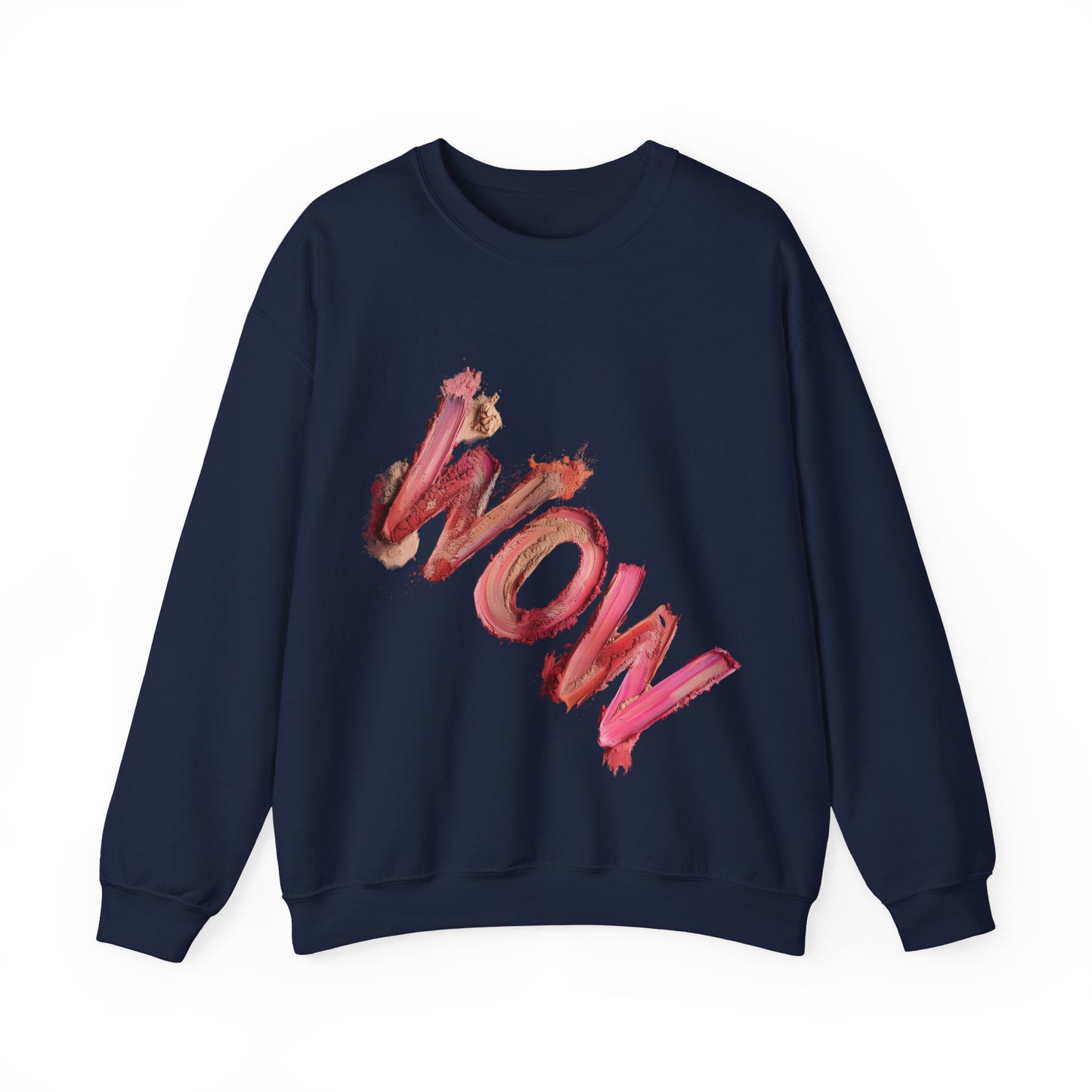 Empowering WOW Crewneck Sweatshirt | Unisex Casual Wear, Gift for Her, Inspirational Apparel, Statement Clothing, Cozy Sweatshirt