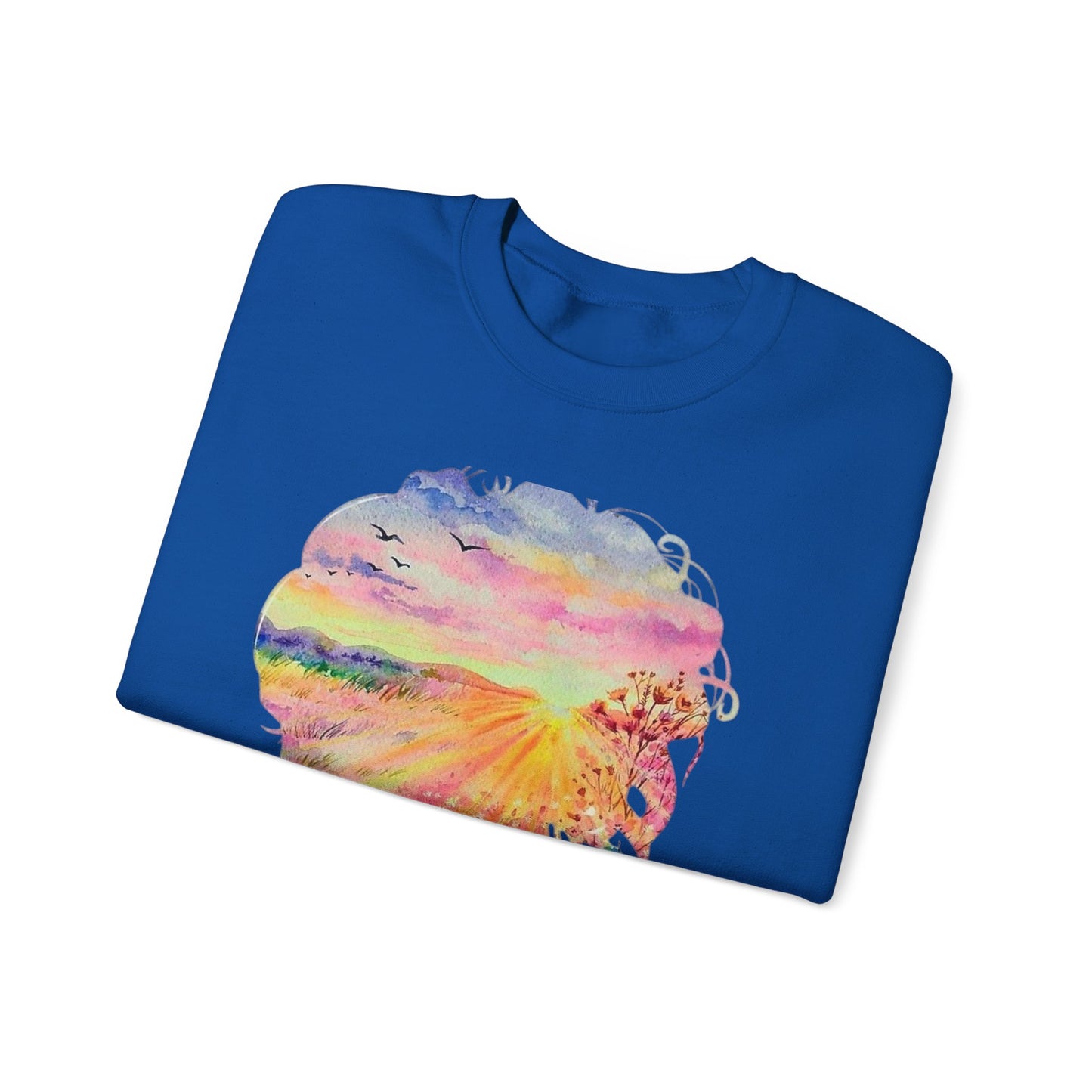 Colorful Spirit Crewneck Sweatshirt, Inspirational Gift, Unisex, Cozy Fashion, Motivational Apparel, Life Quote Sweatshirt