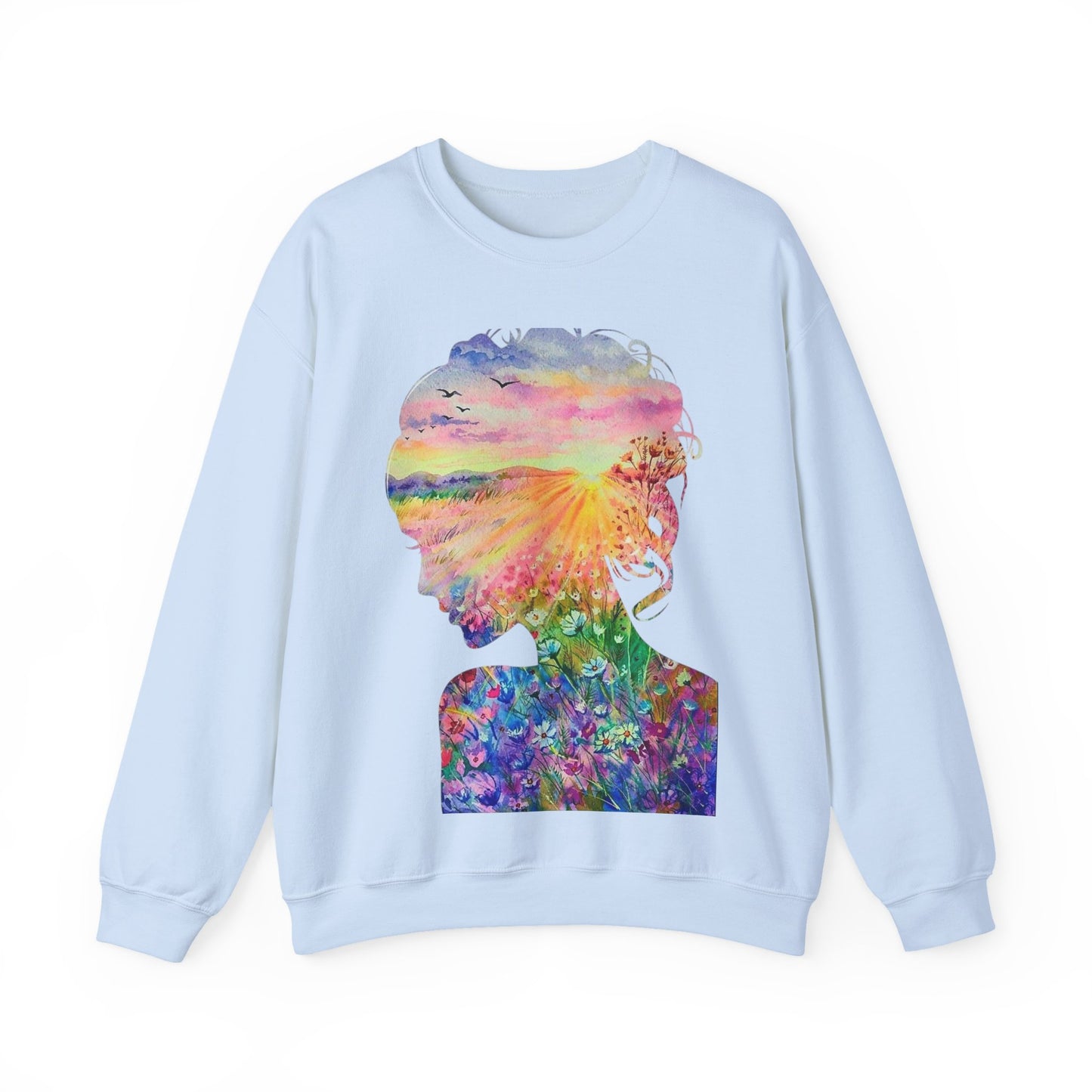 Colorful Spirit Crewneck Sweatshirt, Inspirational Gift, Unisex, Cozy Fashion, Motivational Apparel, Life Quote Sweatshirt