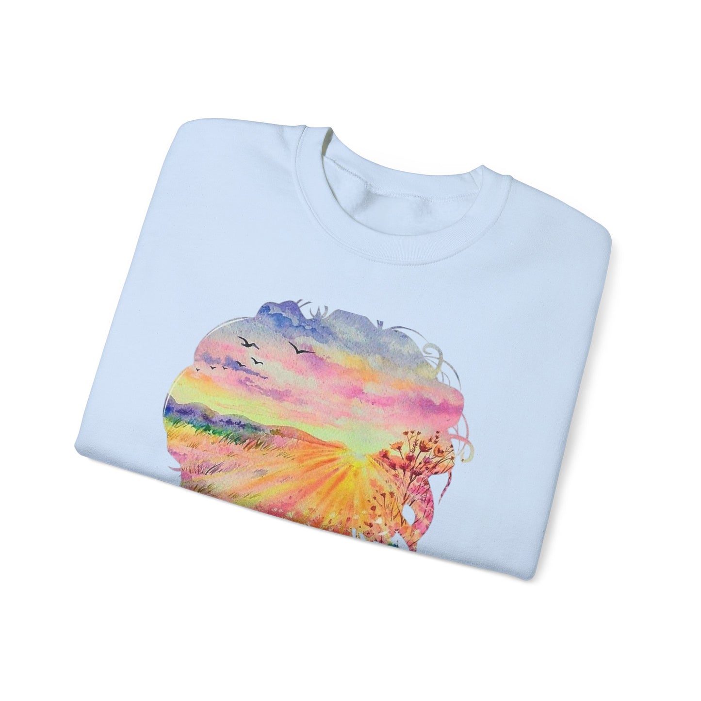 Colorful Spirit Crewneck Sweatshirt, Inspirational Gift, Unisex, Cozy Fashion, Motivational Apparel, Life Quote Sweatshirt