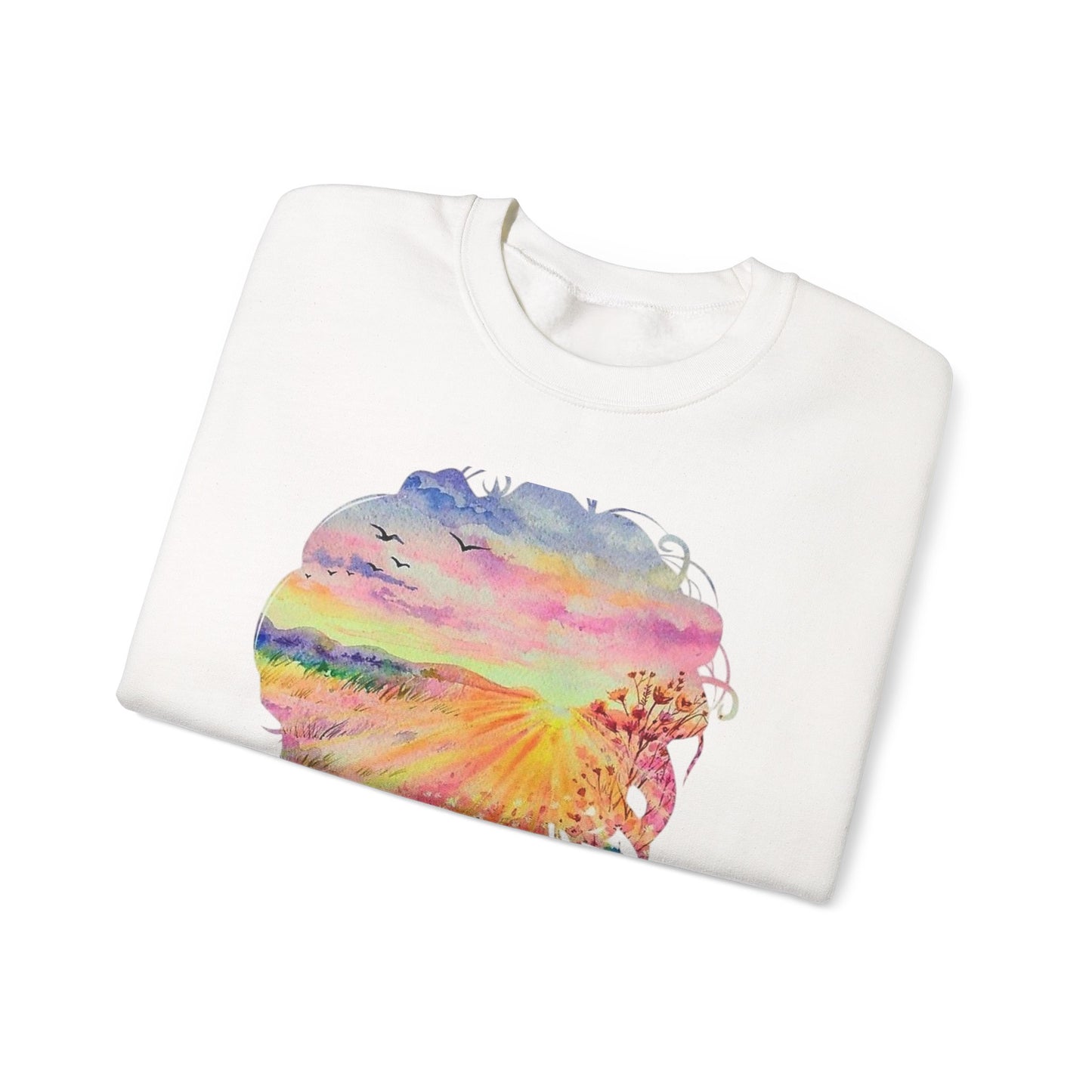 Colorful Spirit Crewneck Sweatshirt, Inspirational Gift, Unisex, Cozy Fashion, Motivational Apparel, Life Quote Sweatshirt