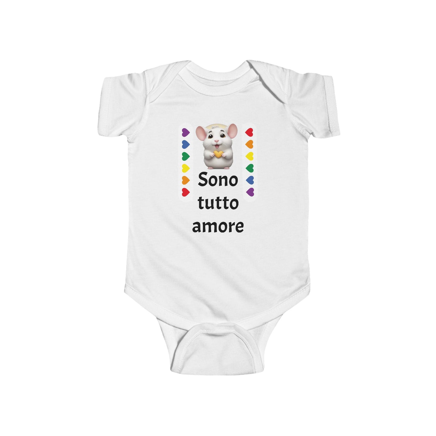 Cute Baby Bodysuit with Italian Quote, Gift for New Parents, Infant Clothing, Soft Cotton Baby Outfit, Shower Gift, Toddler Clothes