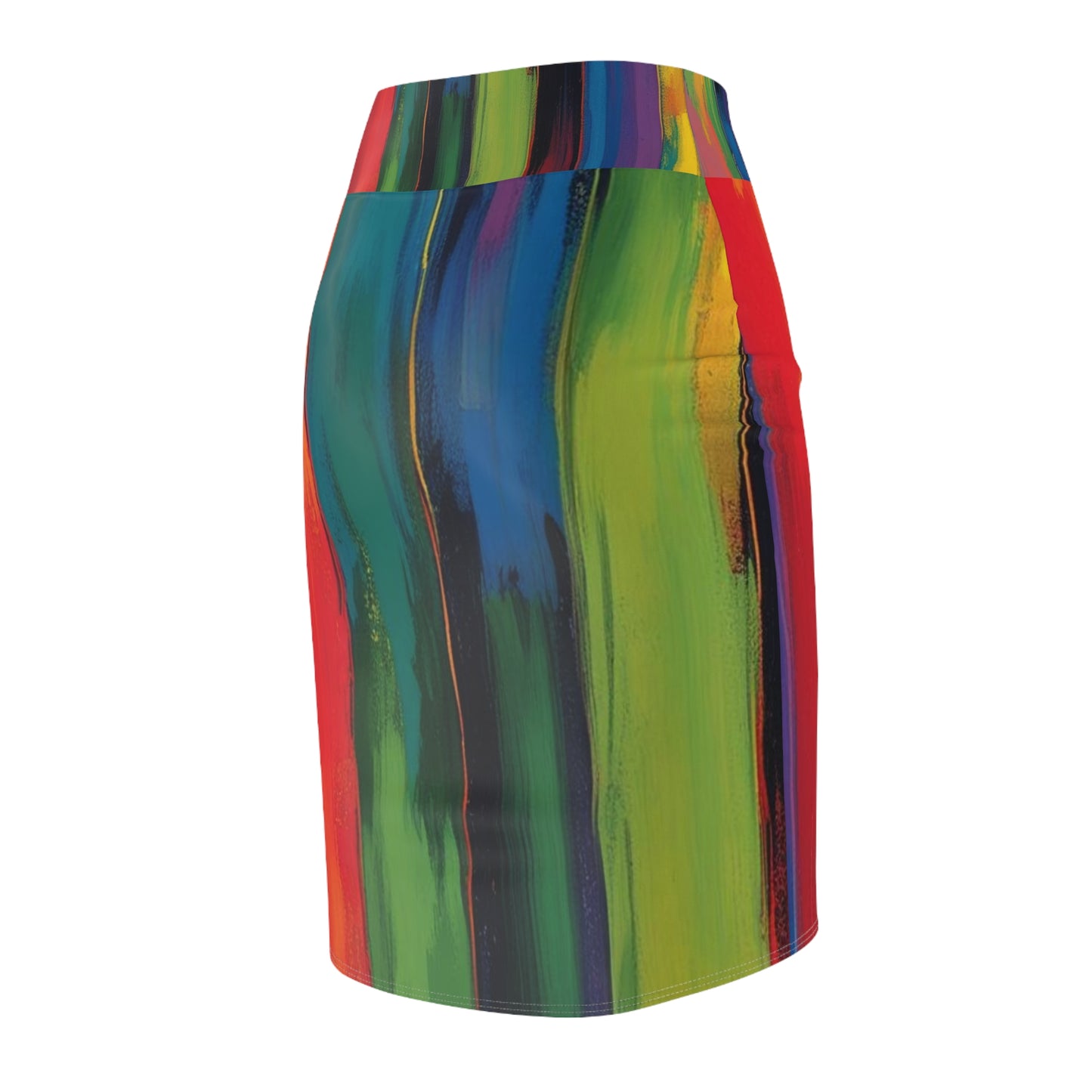 Colorful Abstract Women’s Pencil Skirt | Vibrant Dress for Night Out, Office Wear, Summer Parties, Weekend Style, Gift Ideas