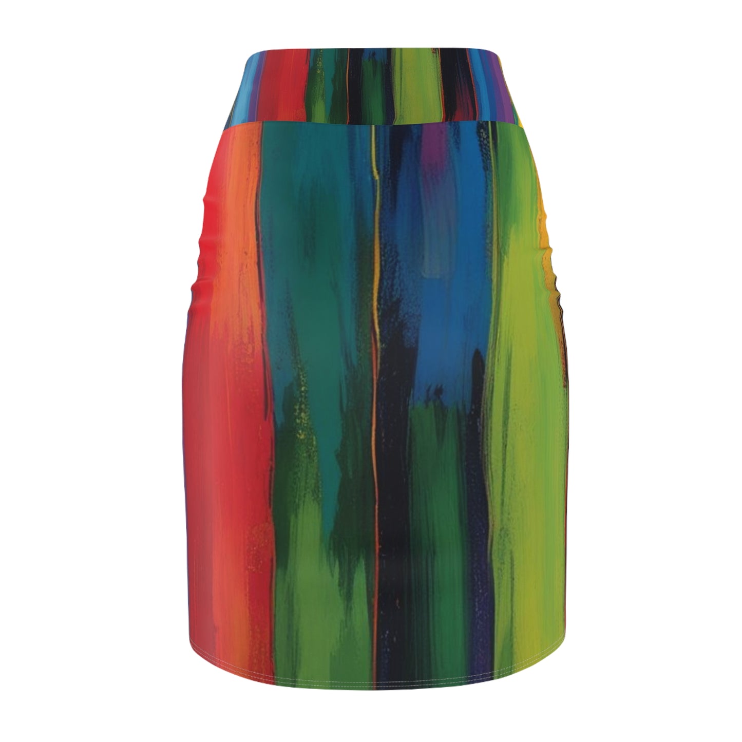 Colorful Abstract Women’s Pencil Skirt | Vibrant Dress for Night Out, Office Wear, Summer Parties, Weekend Style, Gift Ideas