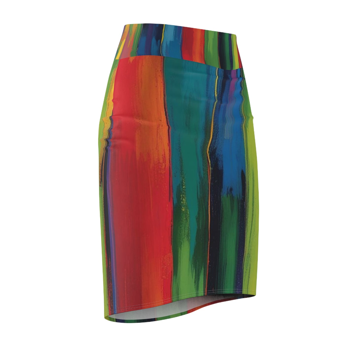 Colorful Abstract Women’s Pencil Skirt | Vibrant Dress for Night Out, Office Wear, Summer Parties, Weekend Style, Gift Ideas