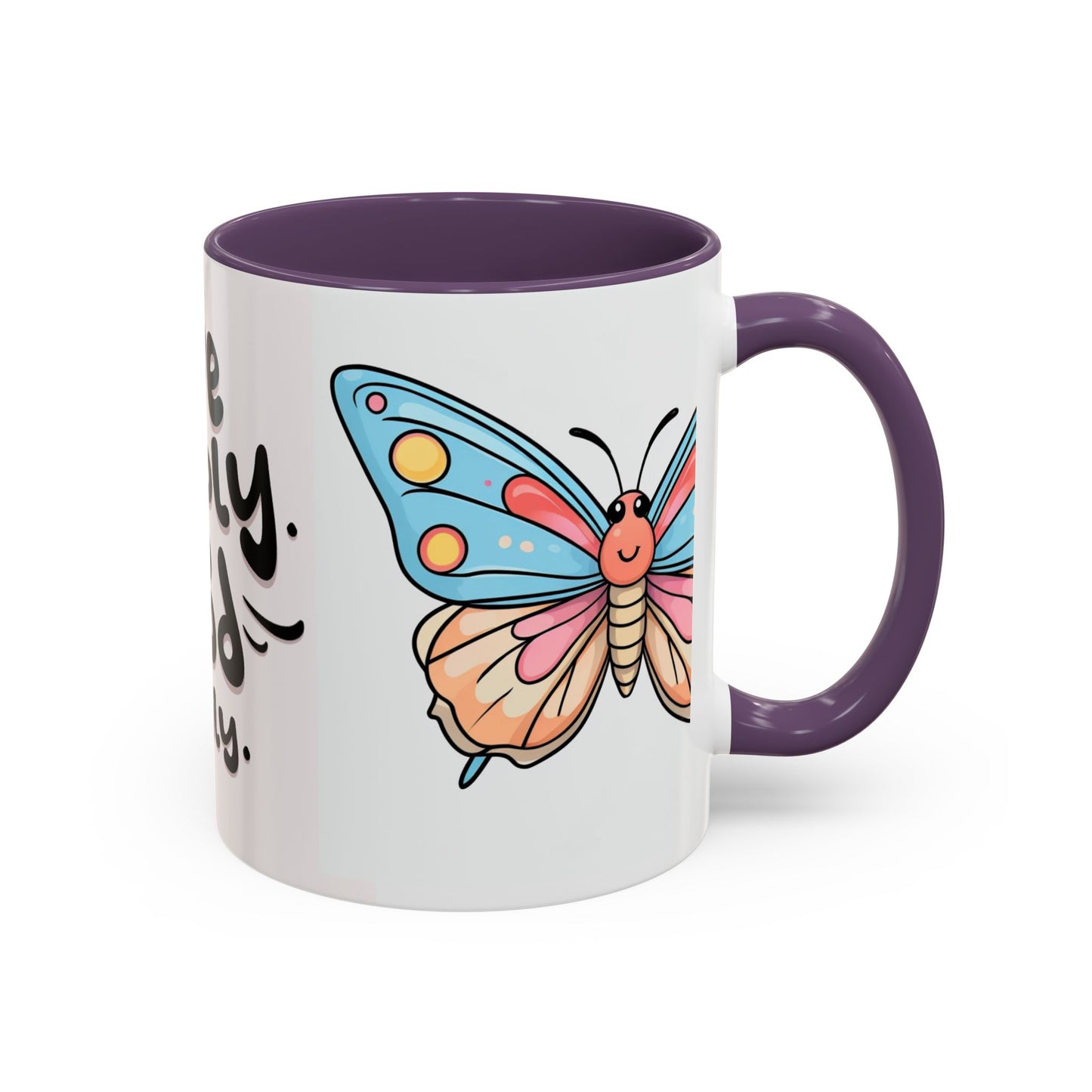 Live Simply Butterfly Mug, Positive Affirmation Coffee Cup, Inspirational Gift for Her, Motivational Drinkware, Birthday, Housewarming
