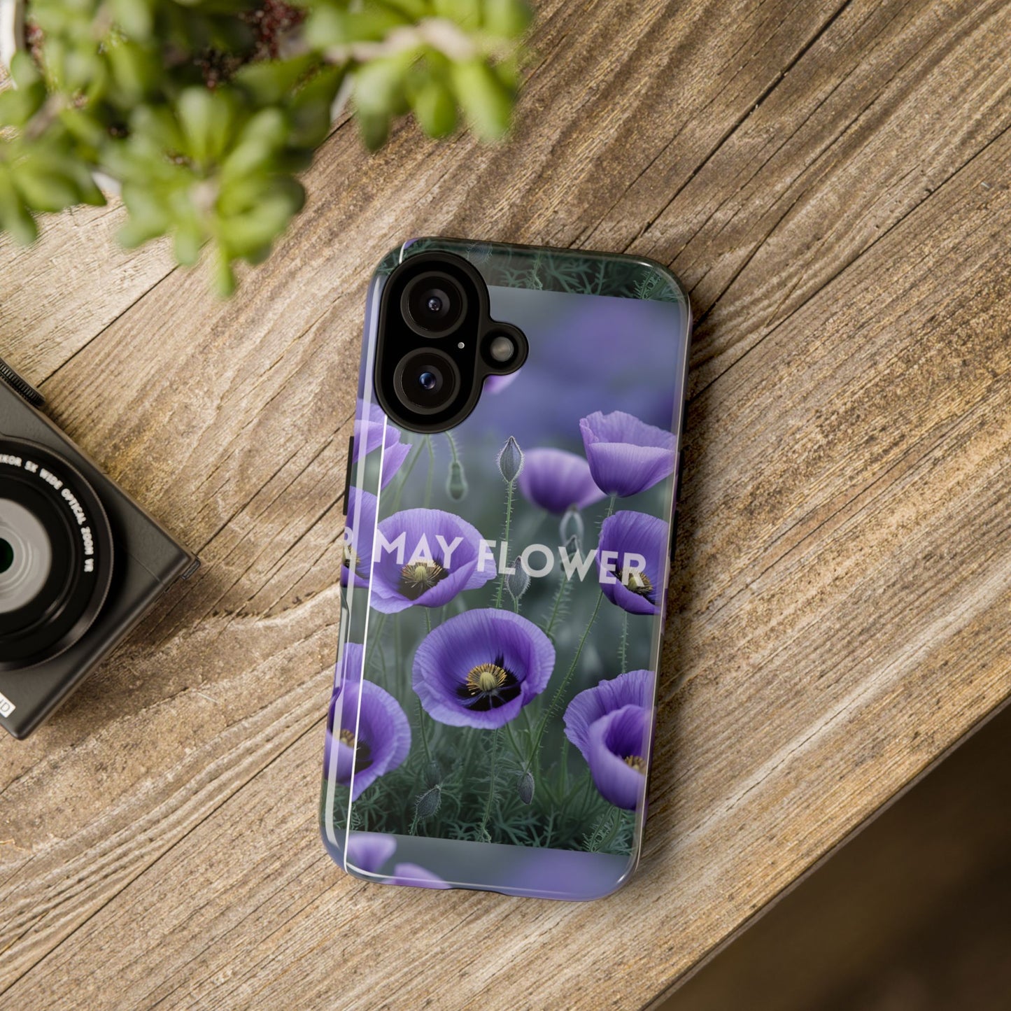Floral Phone Case with May Flower Design, Purple Flower Protector, Spring Gift, Nature Lover Accessory, Eco-Friendly Case, Cute Phone Cover