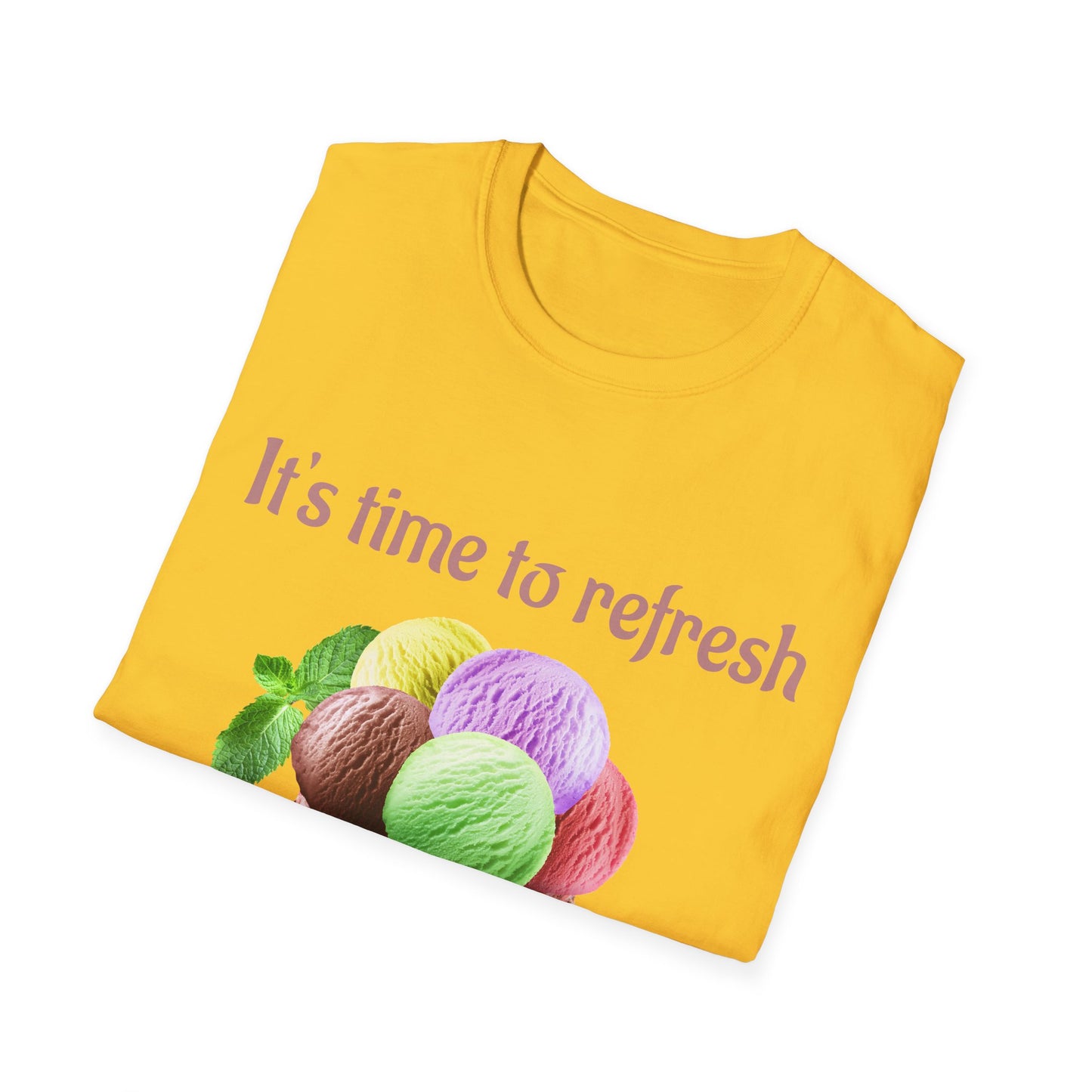 Refreshing Ice Cream T-Shirt, Summer Vibes Shirt, Fun Gift for Ice Cream Lovers, Unisex Tee for Warm Days, Casual Summer Wear