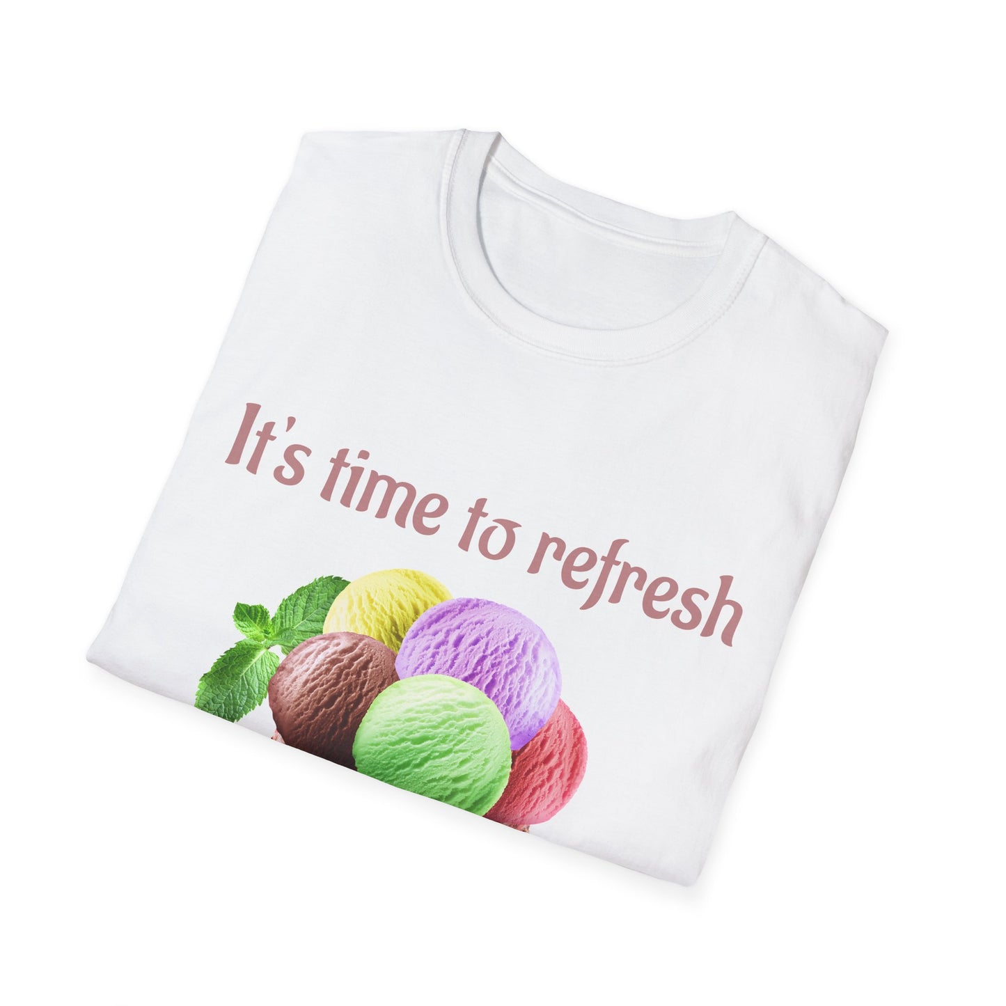 Refreshing Ice Cream T-Shirt, Summer Vibes Shirt, Fun Gift for Ice Cream Lovers, Unisex Tee for Warm Days, Casual Summer Wear