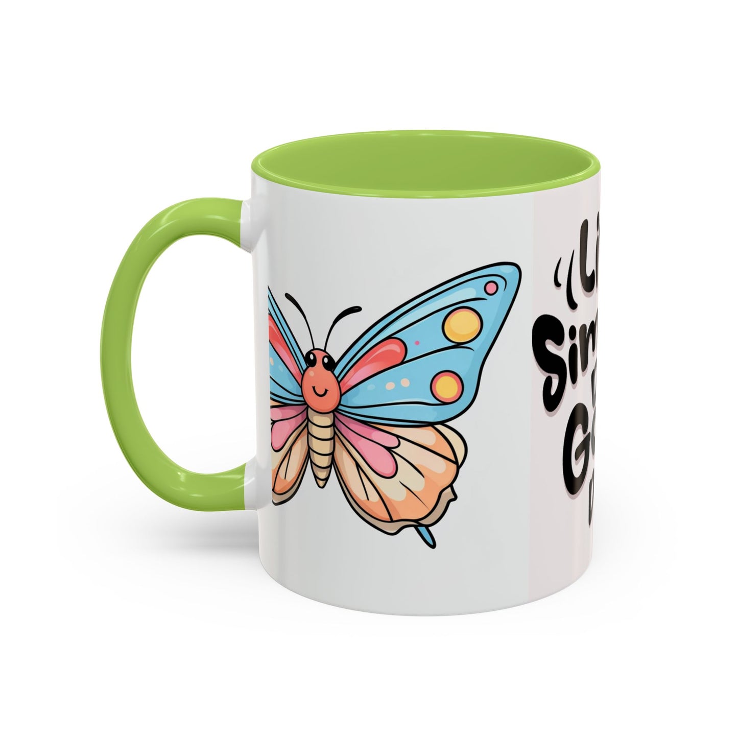 Live Simply Butterfly Mug, Positive Affirmation Coffee Cup, Inspirational Gift for Her, Motivational Drinkware, Birthday, Housewarming