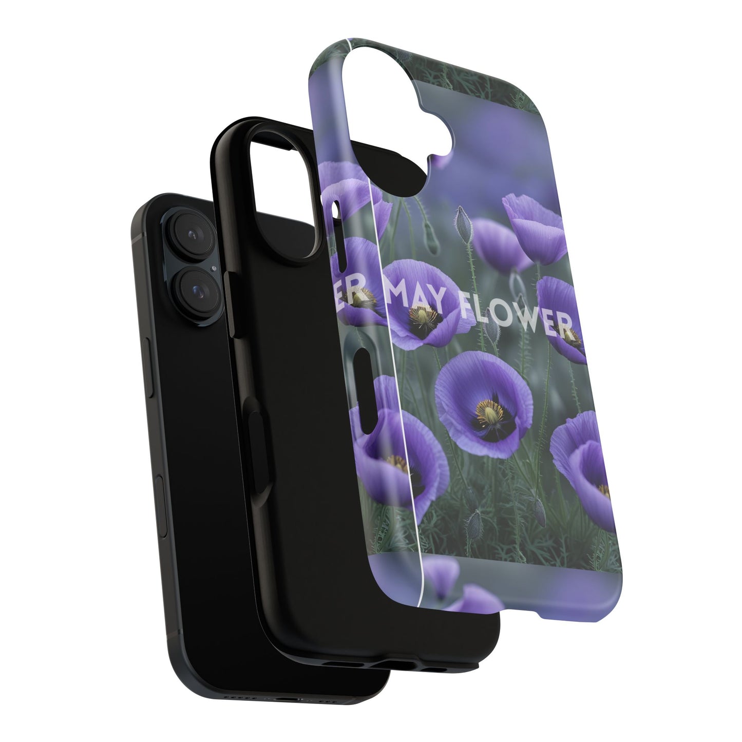 Floral Phone Case with May Flower Design, Purple Flower Protector, Spring Gift, Nature Lover Accessory, Eco-Friendly Case, Cute Phone Cover