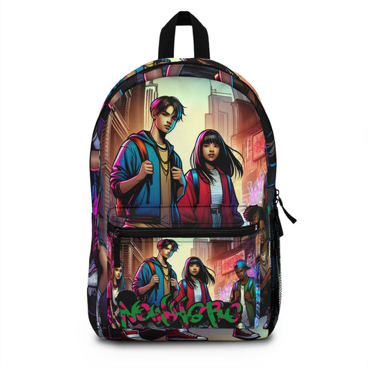 Urban Street Art Backpack | Trendy Backpack for Teens, Graffiti-Style Rucksack, Gift for Students, Stylish School Bag