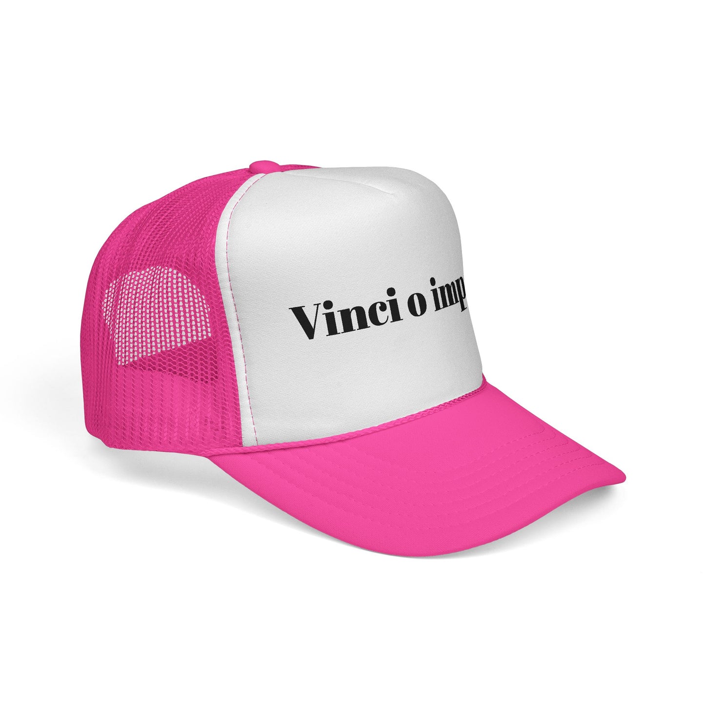 Trucker Cap with Italian Text "Vinci o impara"