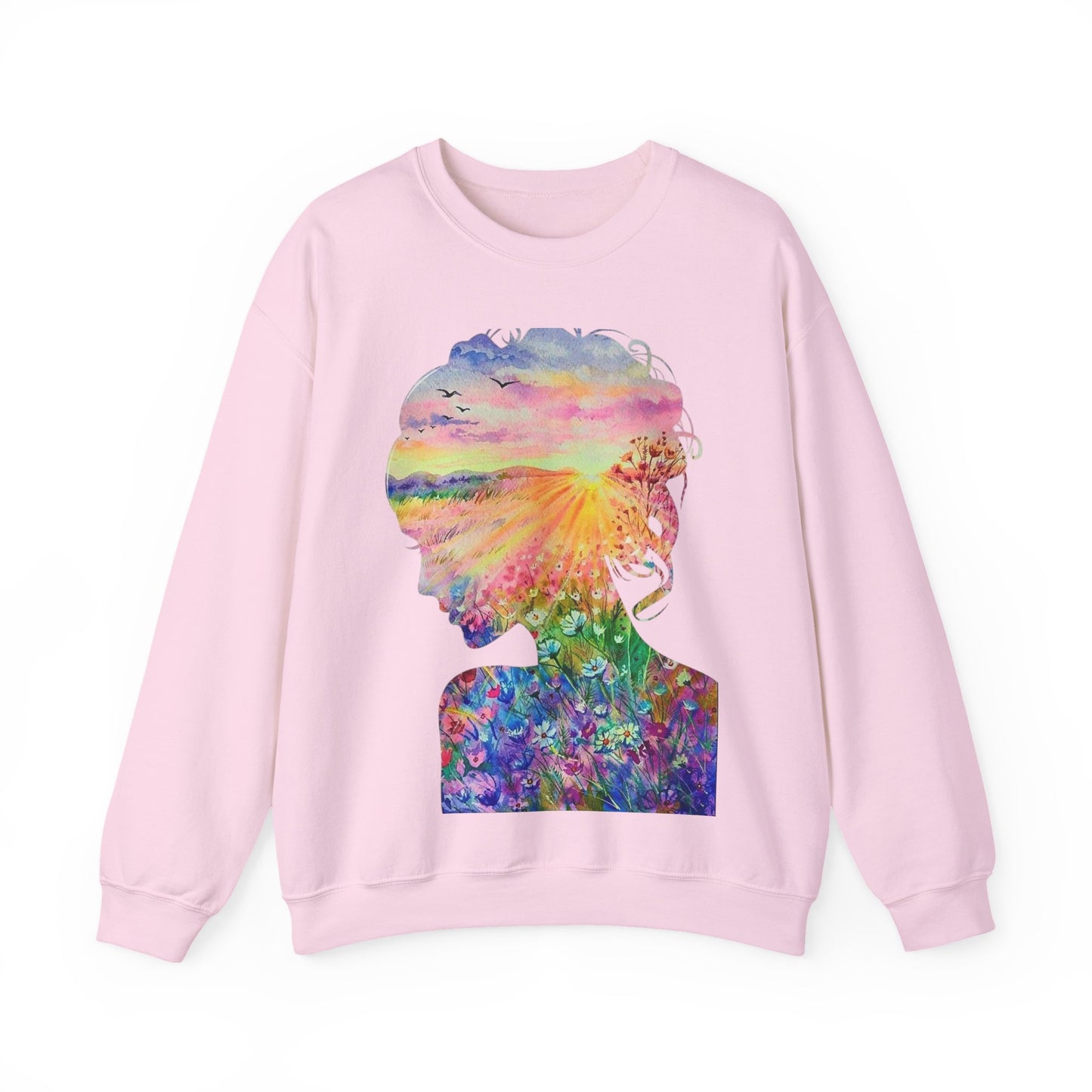 Colorful Spirit Crewneck Sweatshirt, Inspirational Gift, Unisex, Cozy Fashion, Motivational Apparel, Life Quote Sweatshirt