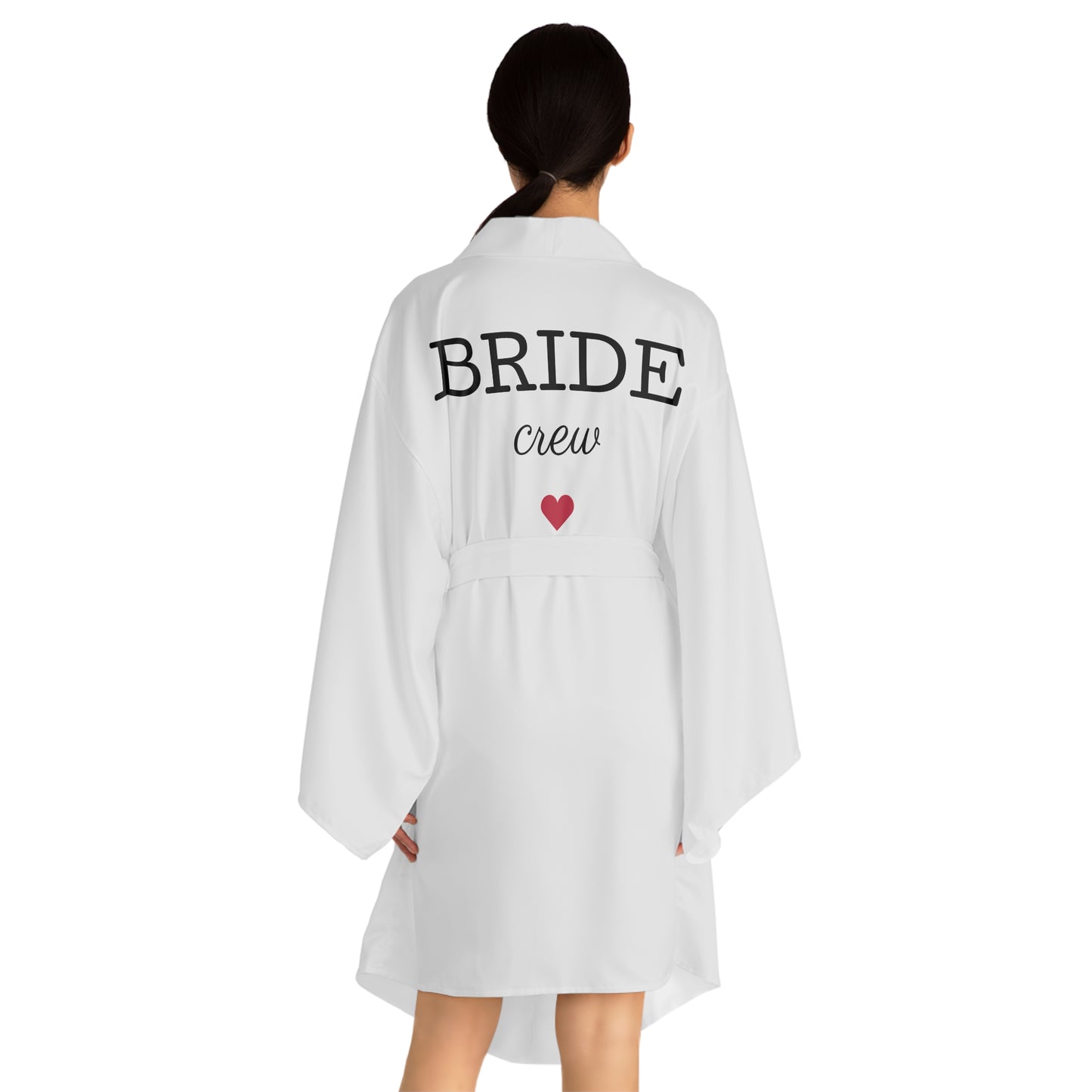Bridal Long Sleeve Kimono Robe, Bride Crew Gift, Wedding Day Robe, Bridesmaids Outfit, Bridal Shower Gift, Comfortable Loungewear