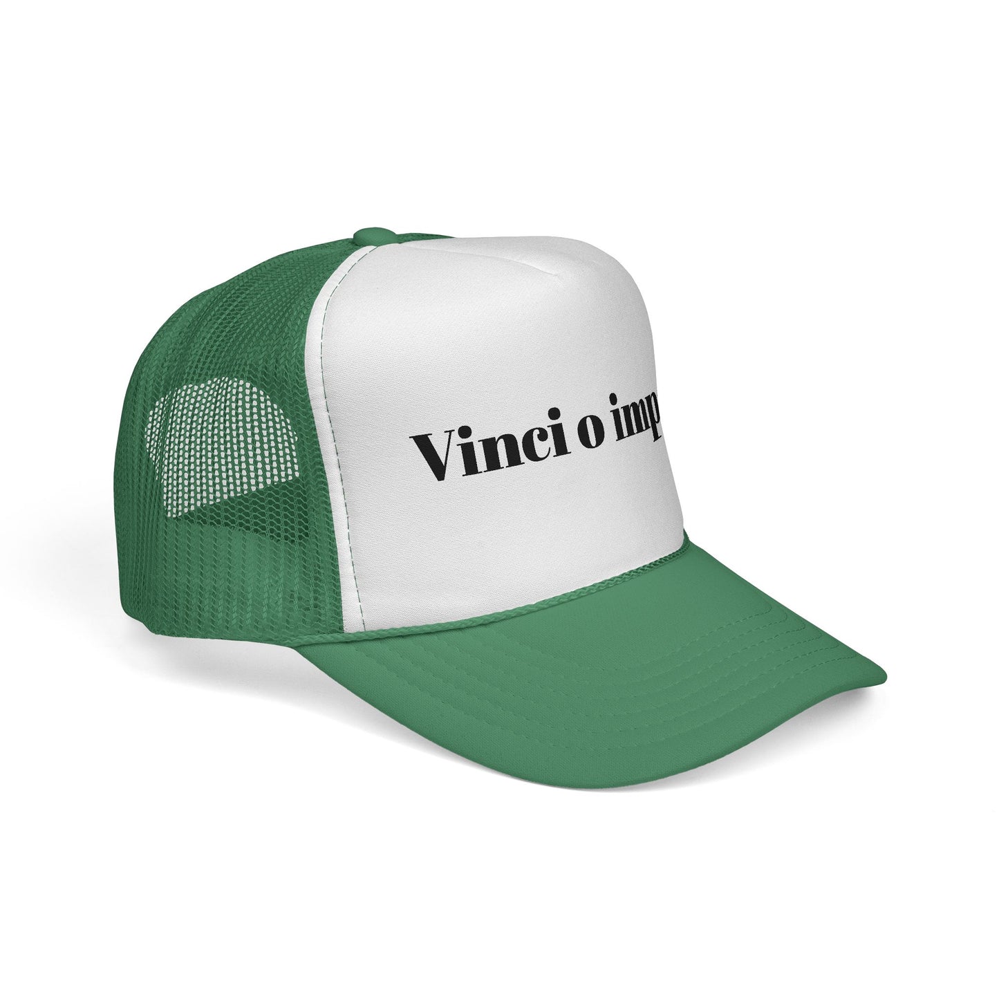 Trucker Cap with Italian Text "Vinci o impara"