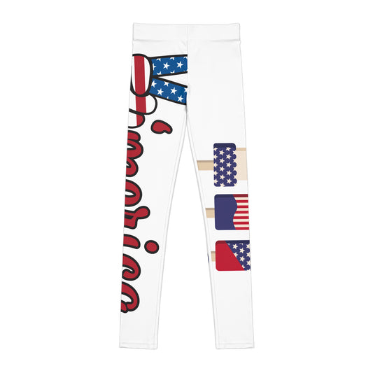 Youth Leggings with Patriotic Design | Fun USA Patterned Activewear for Kids | Ideal for 4th of July & Everyday Wear, Athletic Pants, [...]