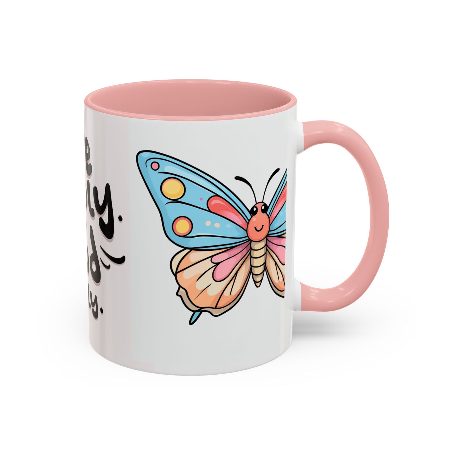 Live Simply Butterfly Mug, Positive Affirmation Coffee Cup, Inspirational Gift for Her, Motivational Drinkware, Birthday, Housewarming