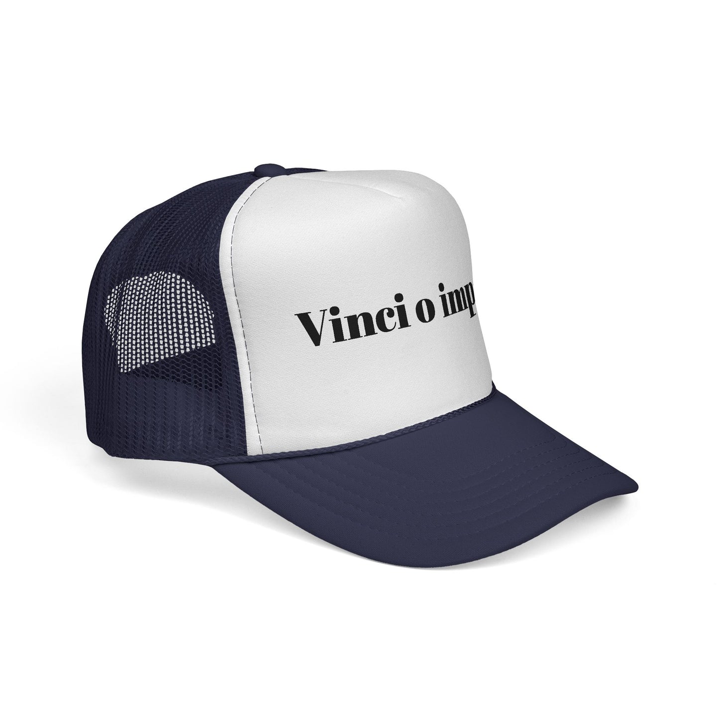 Trucker Cap with Italian Text "Vinci o impara"