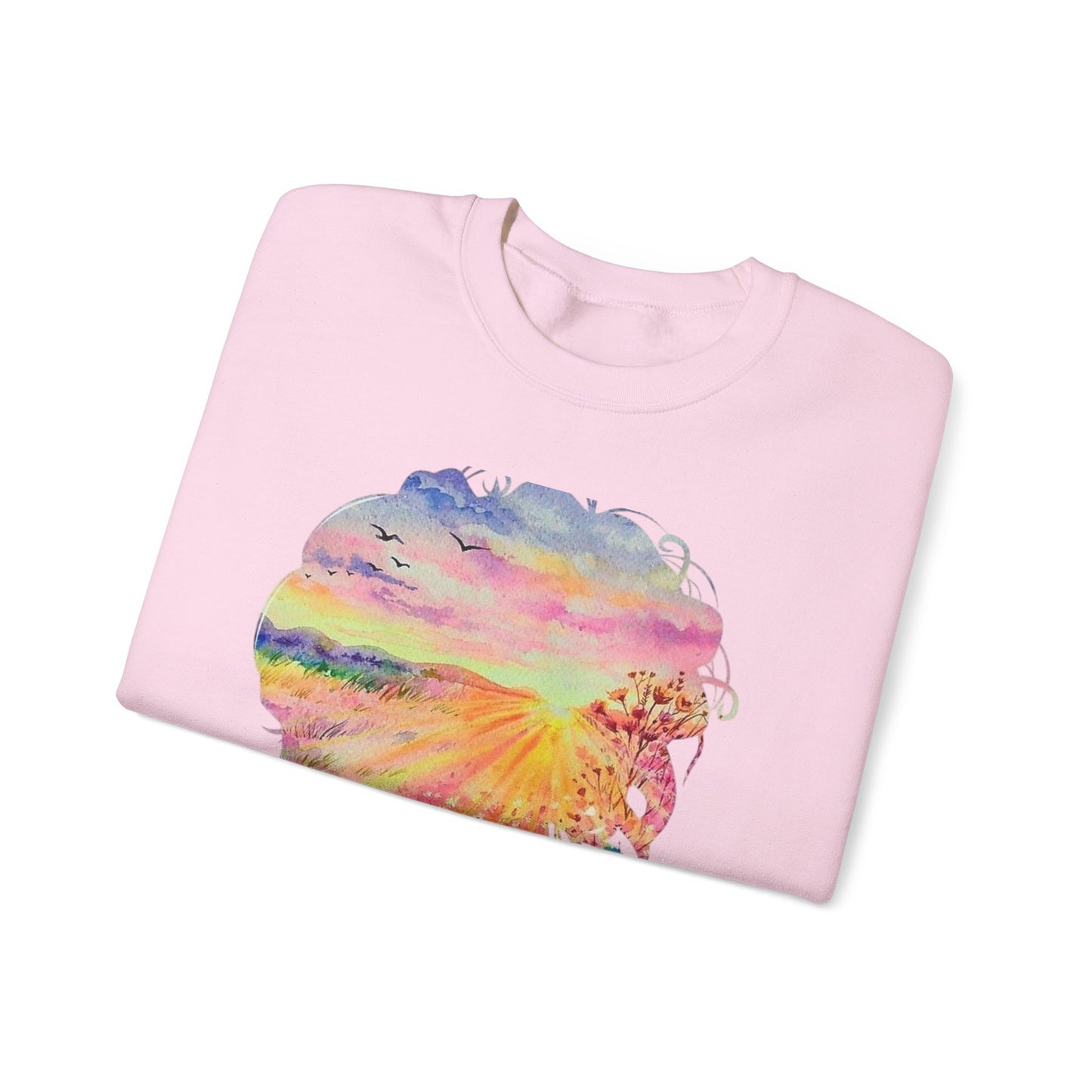 Colorful Spirit Crewneck Sweatshirt, Inspirational Gift, Unisex, Cozy Fashion, Motivational Apparel, Life Quote Sweatshirt