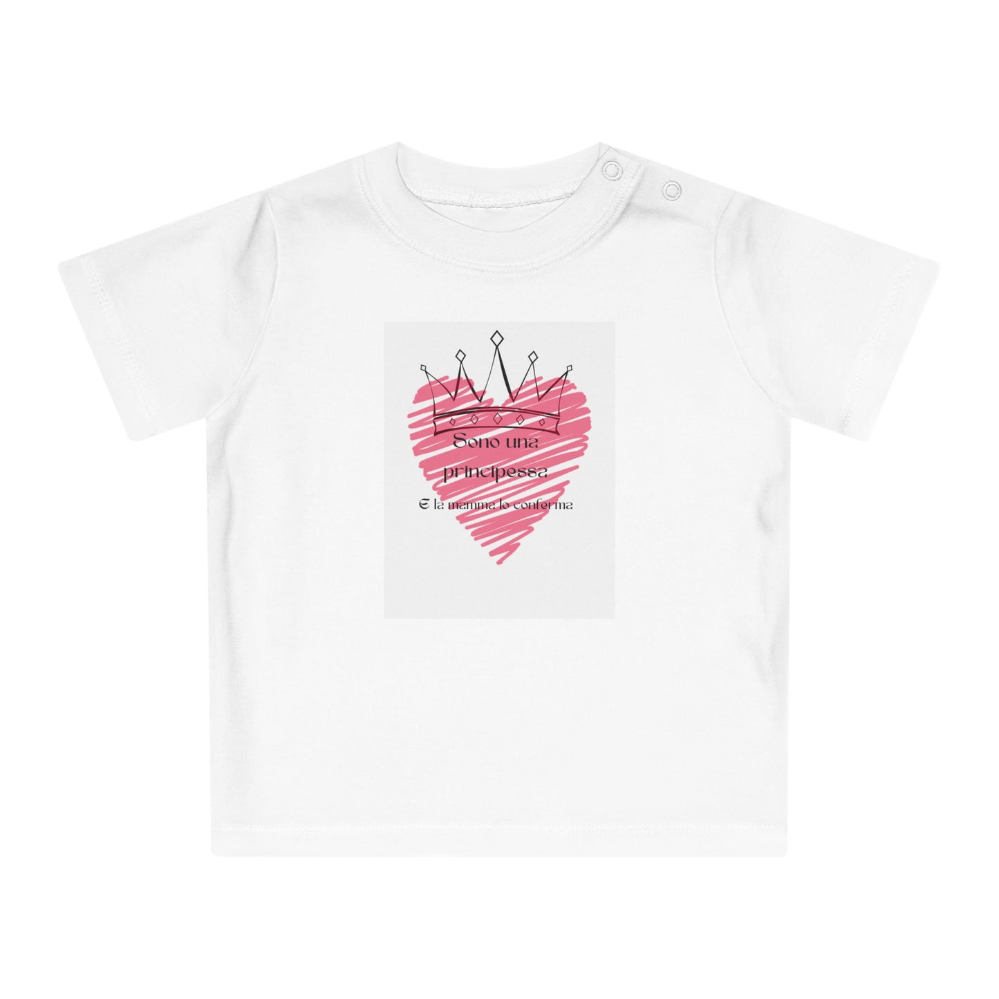 Cute Baby T-Shirt with Crowned Heart Design, Baby Clothes, Toddler Gift, Newborn Outfit, First Birthday Present
