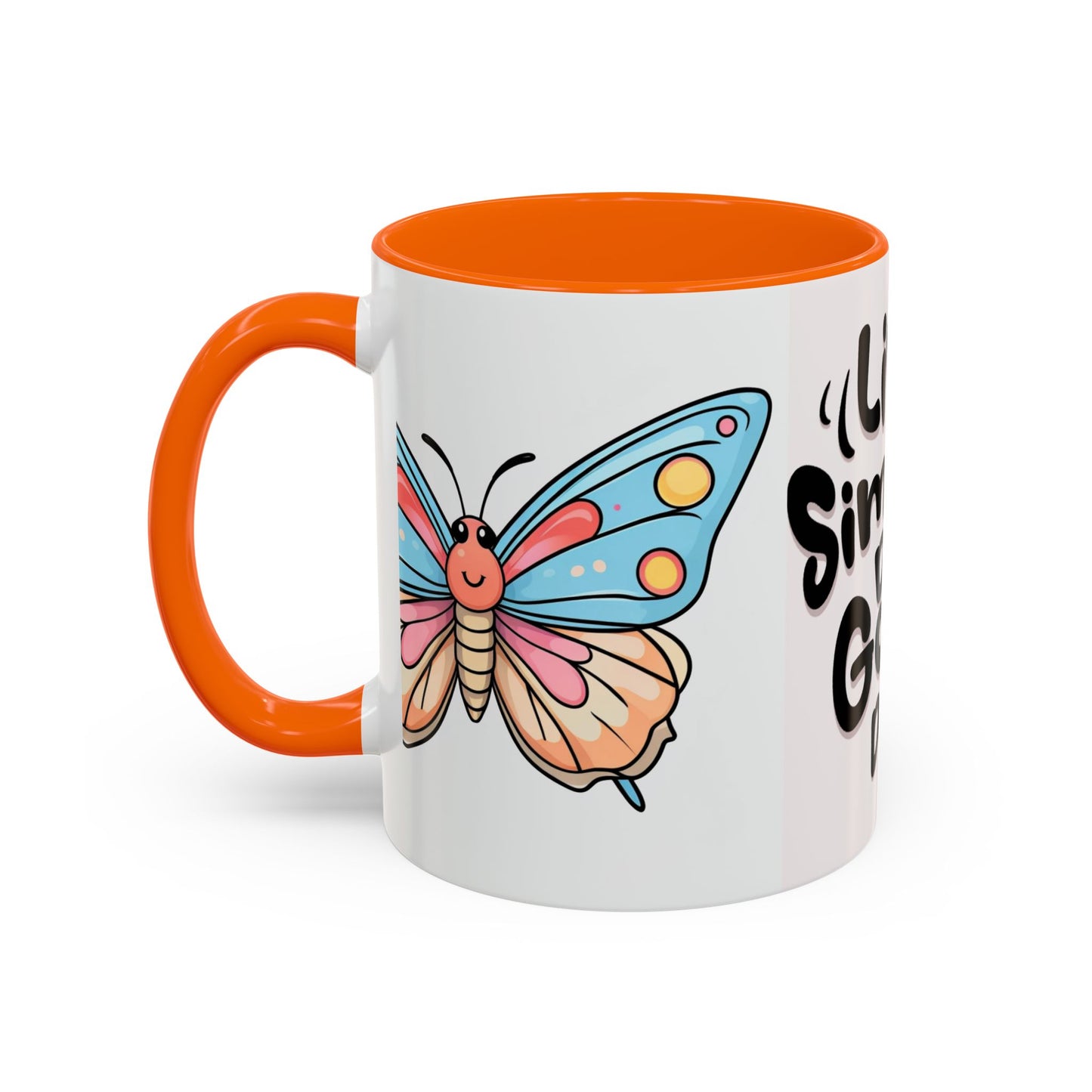 Live Simply Butterfly Mug, Positive Affirmation Coffee Cup, Inspirational Gift for Her, Motivational Drinkware, Birthday, Housewarming