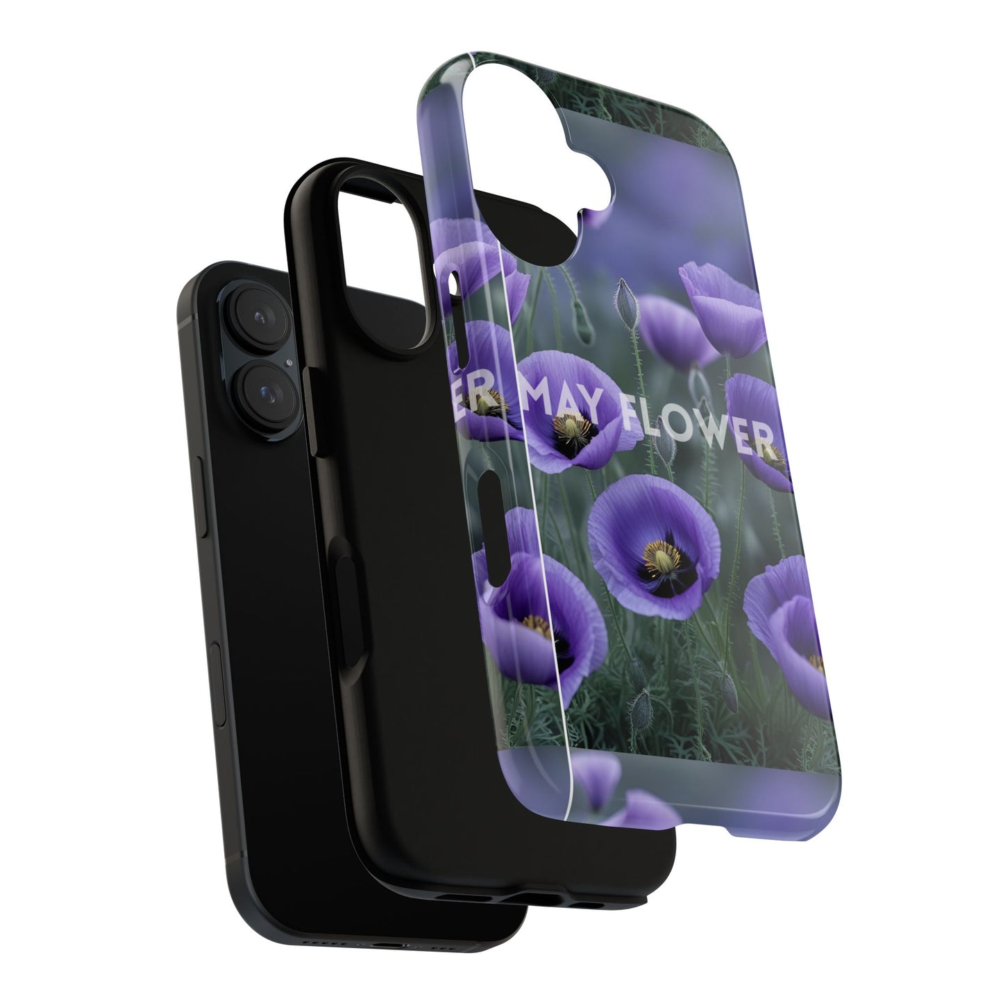 Floral Phone Case with May Flower Design, Purple Flower Protector, Spring Gift, Nature Lover Accessory, Eco-Friendly Case, Cute Phone Cover