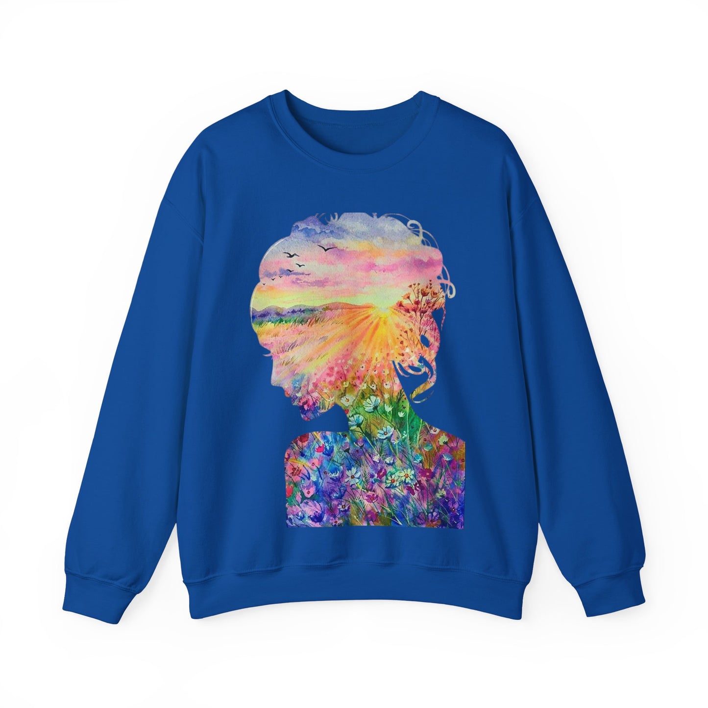 Colorful Spirit Crewneck Sweatshirt, Inspirational Gift, Unisex, Cozy Fashion, Motivational Apparel, Life Quote Sweatshirt