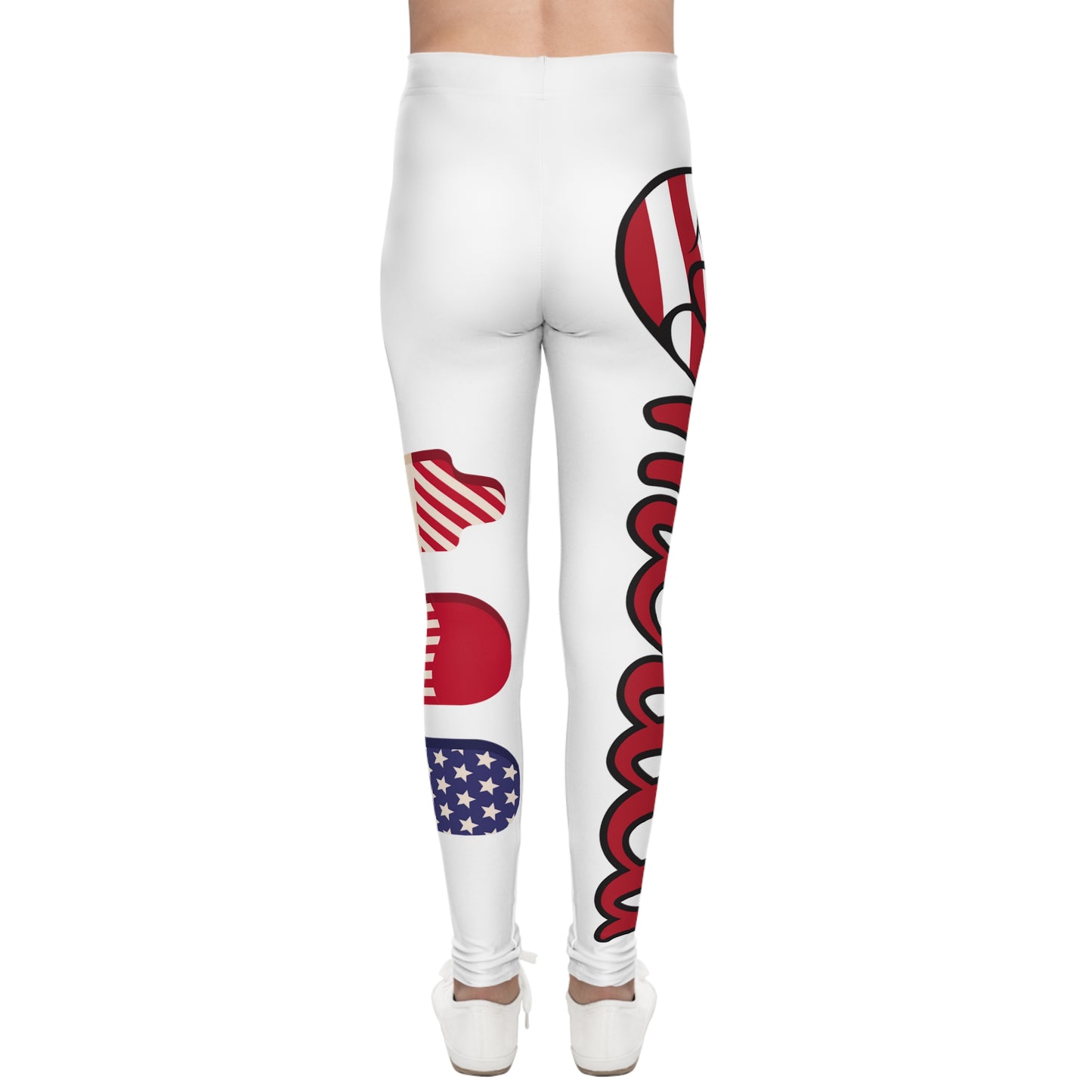 Youth Leggings with Patriotic Design | Fun USA Patterned Activewear for Kids | Ideal for 4th of July & Everyday Wear, Athletic Pants, [...]