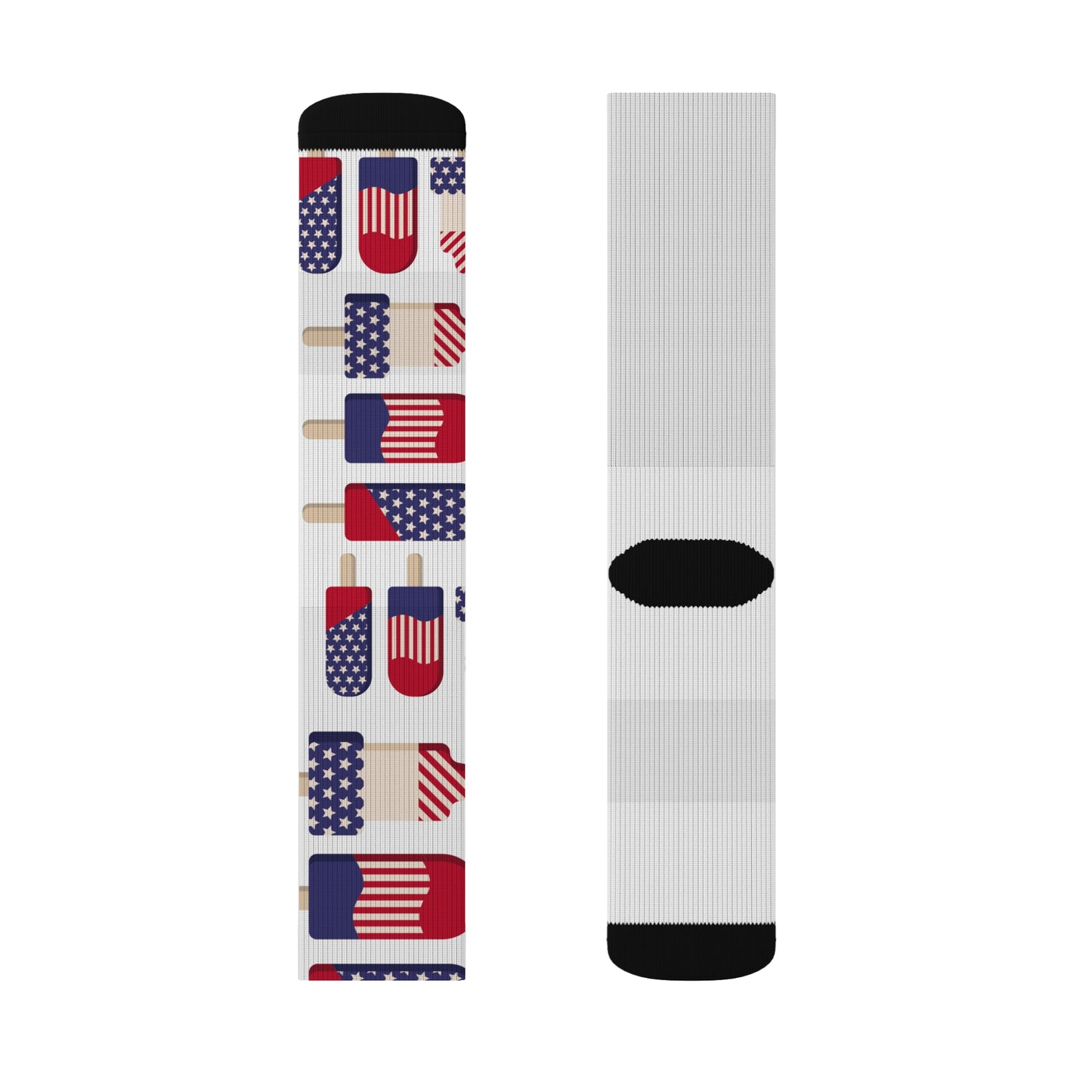 Patriotic Summer Socks, Fun Socks, Sublimation Socks, USA Flag Socks, Gift for 4th of July, Summer Celebration Fashion