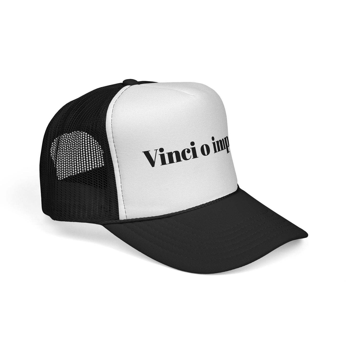 Trucker Cap with Italian Text "Vinci o impara"