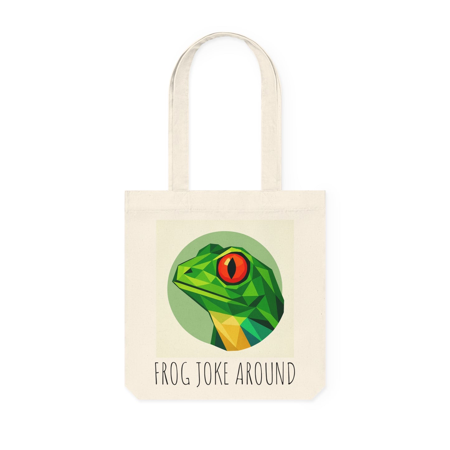 Fun Frog Joke Woven Tote Bag, Eco-Friendly Shopping Bag, Gift for Frog Lovers, Humorous Grocery Tote, Funny Beach Bag, Kids' Activity Bag