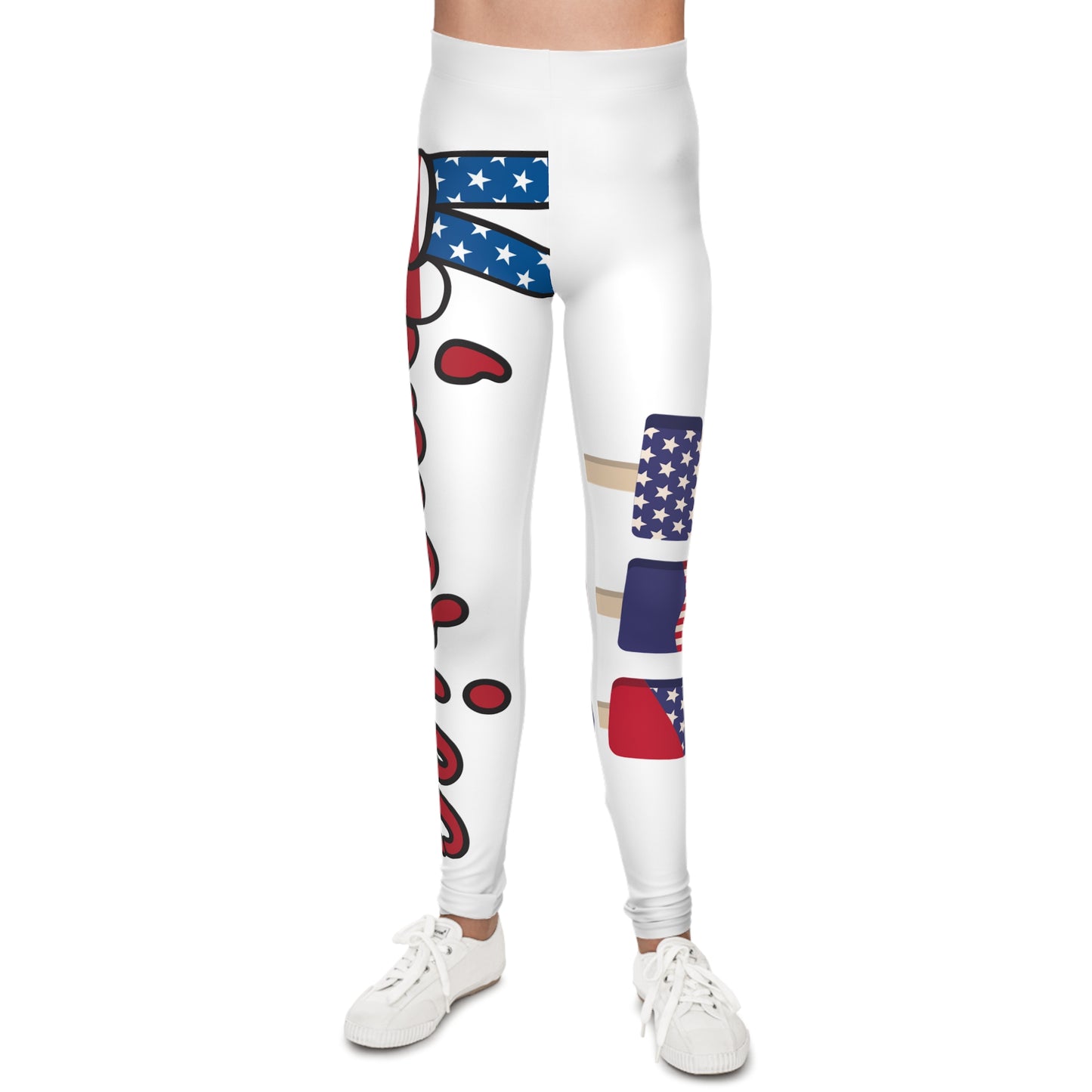 Youth Leggings with Patriotic Design | Fun USA Patterned Activewear for Kids | Ideal for 4th of July & Everyday Wear, Athletic Pants, [...]