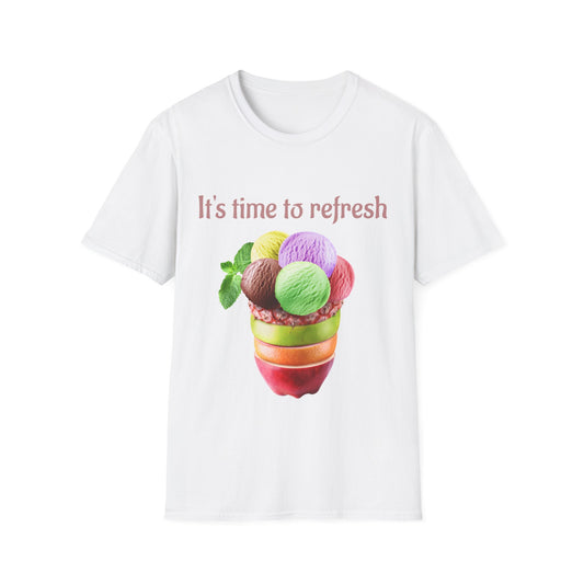Refreshing Ice Cream T-Shirt, Summer Vibes Shirt, Fun Gift for Ice Cream Lovers, Unisex Tee for Warm Days, Casual Summer Wear