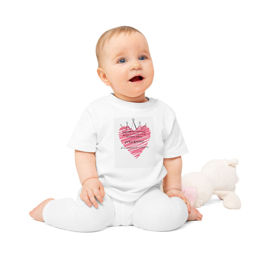 Cute Baby T-Shirt with Crowned Heart Design, Baby Clothes, Toddler Gift, Newborn Outfit, First Birthday Present