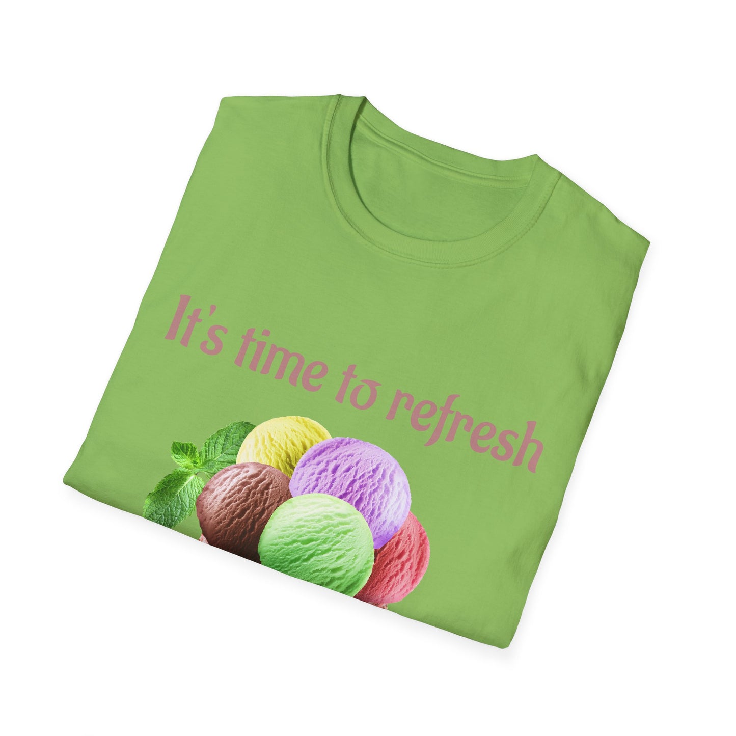 Refreshing Ice Cream T-Shirt, Summer Vibes Shirt, Fun Gift for Ice Cream Lovers, Unisex Tee for Warm Days, Casual Summer Wear
