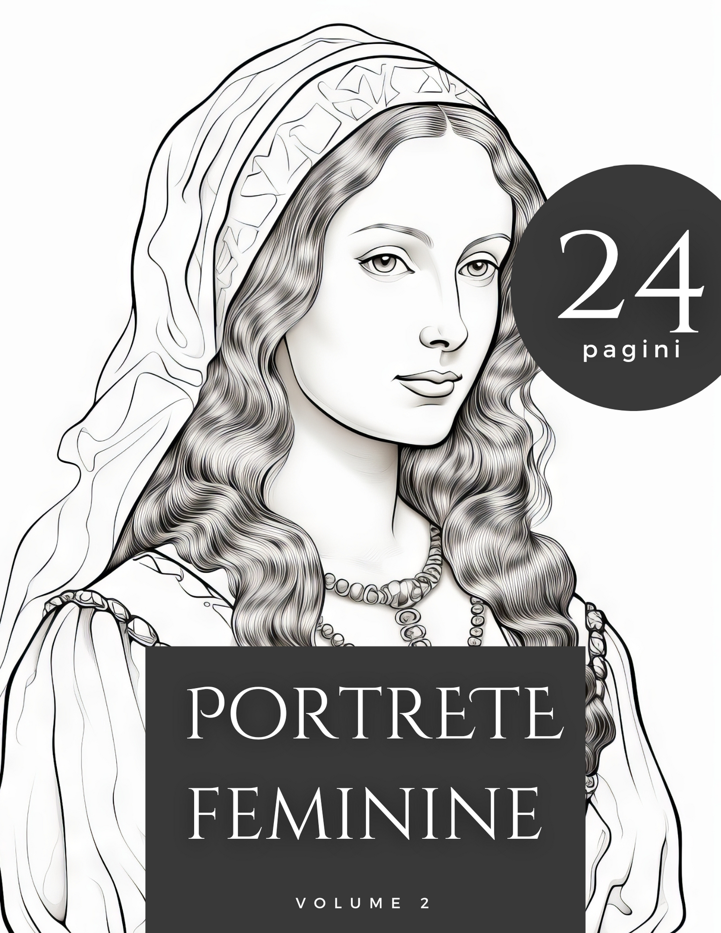 Ritratti femminili - Eleganza al Femminile – Libro da Colorare con Ritratti Artistici