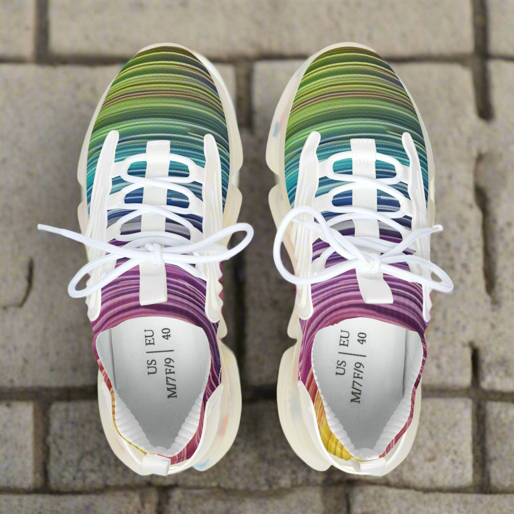 Vibrant Women's Mesh Sneakers, Lightweight Athletic Shoes, Colorful Running Shoes, Trendy Fashion Sneakers, Casual Lifestyle Sneakers