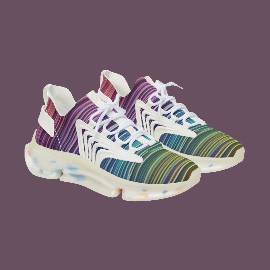 Vibrant Women's Mesh Sneakers, Lightweight Athletic Shoes, Colorful Running Shoes, Trendy Fashion Sneakers, Casual Lifestyle Sneakers